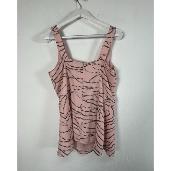 Cabi Womens Sophia Tank Top Size 12 Pink Gray Printed Sleeveless Blouse Casual - Picture 2 of 10